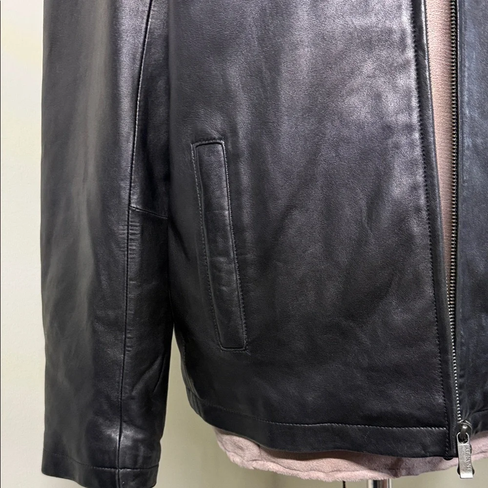 Alfani Buttery Soft Black Leather Jacket - Size Large - Picture 4 of 14